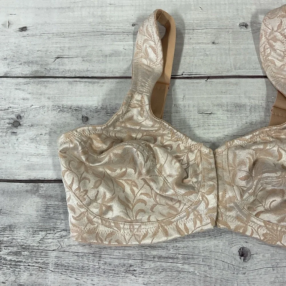 Amoena Mastectomy Bra Womens 34D Nude Front‎ Back Closure #2145 Wireless NEW
